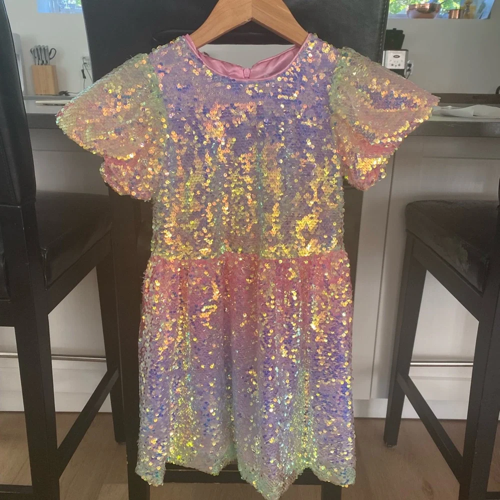 Size 8T Lola and the Boys sequin dress - Picture 2 of 2
